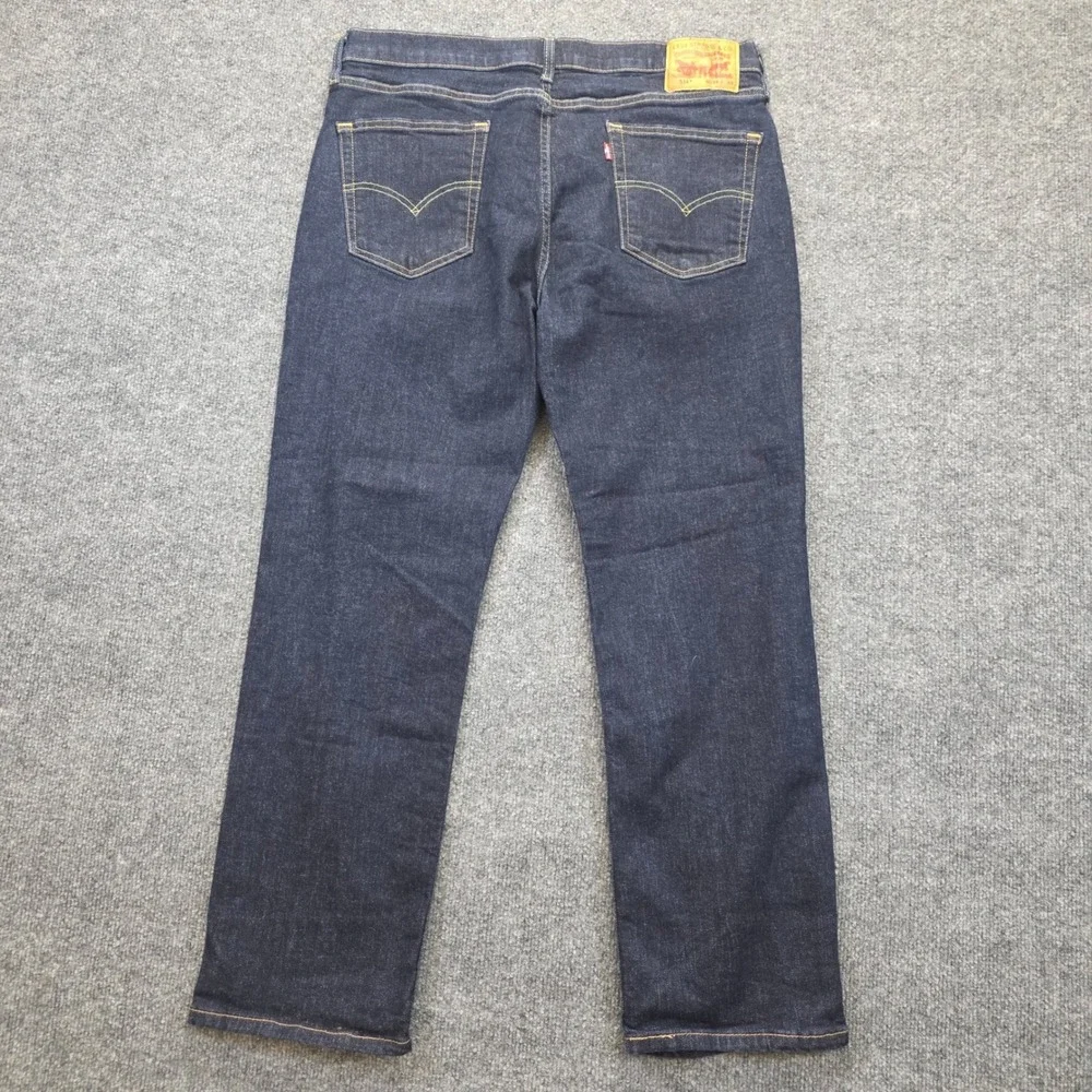 Levi 514 Jeans Mens‎ W34 L28 Blue Denim Dark Wash Straight Leg Casual 514-1325